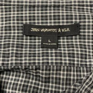 John Varvatos Shirts - John Varvatos | Black Plaid Checkered Button Down John Varvatos Shirts - John Varvatos | Black Plaid Checkered Button Down